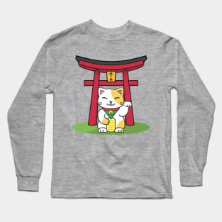 Maneki neko and Torii Long Sleeve T-Shirt